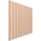 Ekena Millwork 48H x 1/4T Adjustable Wood Slat Wall Panel Kit w/ 4W Slats, Alder contains 11 Slats SWW55X48X0250AL - alternate 5